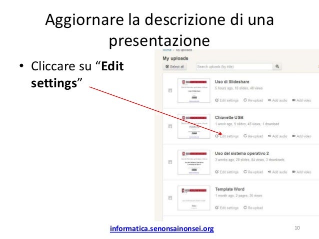 UNA PRESENTAZIONE DA SLIDESHARE SCARICA